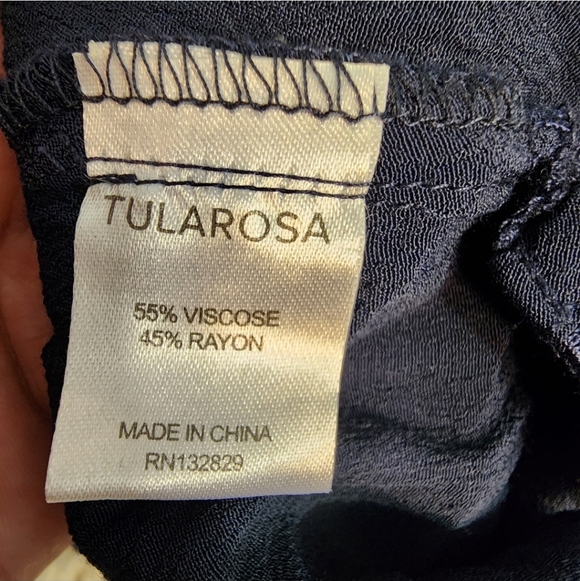 TULAROSA TALLULAH KEYHOLE BLUE TASSEL DRESS NWT SIZE MEDIUM - Picture 7 of 15